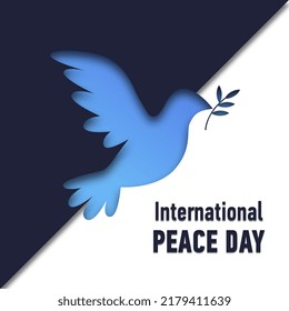 Sep 21 , international peace day. Illustration concept present peace world. Vector illustrate