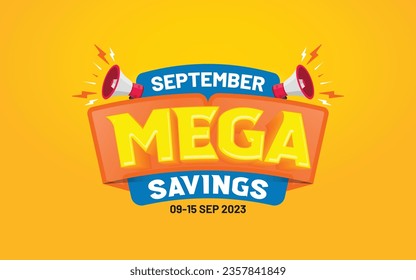 SEP MEGA SAVINGS OFRECE Hipermercado Menomónico ofrece ofertas estacionales de tema amarillo y naranja Mega Ventas ofrece Hipermercado Kalyan Saving ofertas