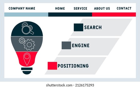 SEP - Search Engine Positioning acronym. business concept background.  vector illustration concept with keywords and icons. lettering illustration with icons for web banner, flyer, landing pag