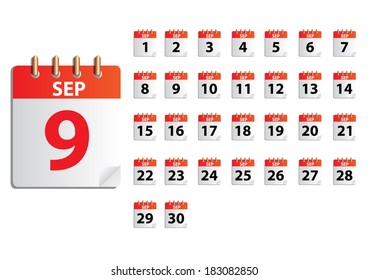 Apr Vector Months Calender Stock Vector (Royalty Free) 183082835