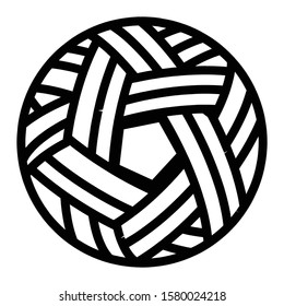 sepak takraw icon outline vector design