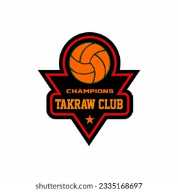 	
Sepak Takraw logo design power ball. logotype, typographic - vector illustration