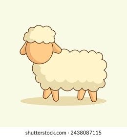 Separate collection of cartoon sheep vector illustration design