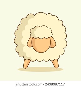 Separate collection of cartoon sheep vector illustration design
