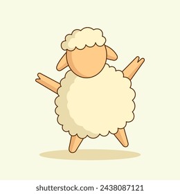 Separate collection of cartoon sheep vector illustration design