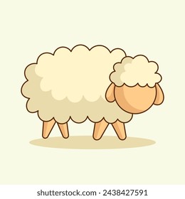 Separate collection of cartoon sheep vector illustration design