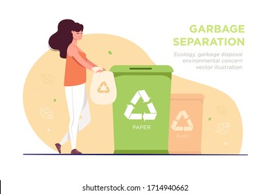 recogida separada de basura, vida sin residuos,
Icono de embalaje ecológico con gestión de residuos