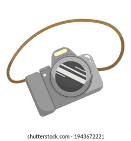 A separate element. Camera. Vector illustration.
