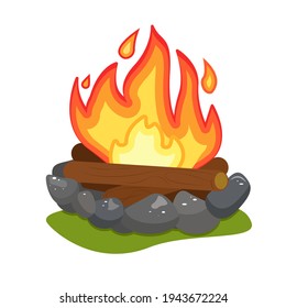 A separate element. Campfire. Vector illustration.
