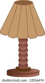 Separate floor lamp on a white background