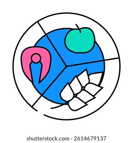 separate food line icon vector. separate food sign. isolated symbol illustration