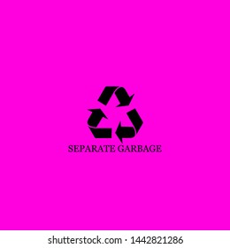 separate garbage icon sign signifier vector