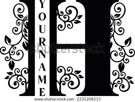 Separate H Letter Sublimation Vector design file, for mug, t-shirt, Flower vase, pillow case