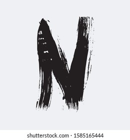 Separate letters drawn with a brush. 