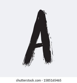 Separate letters drawn with a brush. 