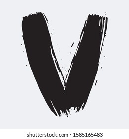 Separate letters drawn with a brush. 
