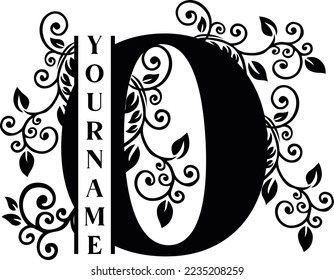 Separate O Letter Sublimation Vector design file, for mug, t-shirt, Flower vase, pillow case