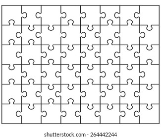 Similar Images, Stock Photos & Vectors of White puzzle, vector ...