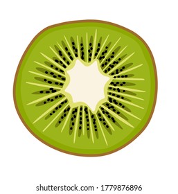 separate ripe cut or chopped green kiwi. tropical exotic fruit. Kiwi slices. Actinidia deliciosa