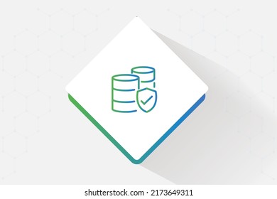 separate security databases icon vector design
