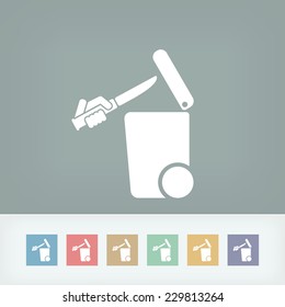 Separate waste collection icon