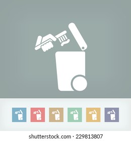 Separate waste collection icon