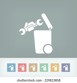 Separate waste collection icon
