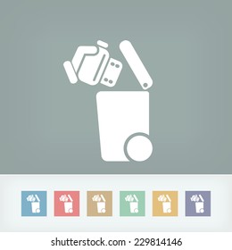 Separate waste collection icon