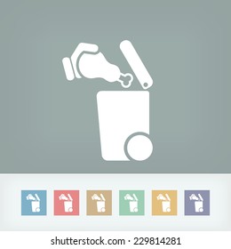 Separate waste collection icon