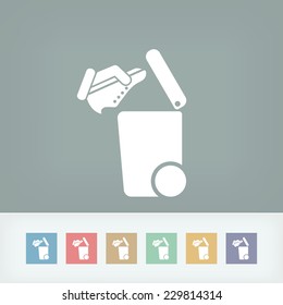 Separate waste collection icon