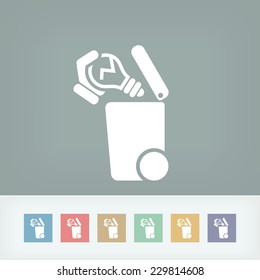 Separate waste collection icon