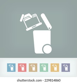 Separate waste collection icon