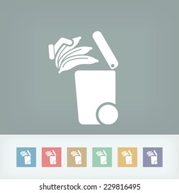 Separate waste collection icon