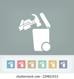 Separate waste collection icon