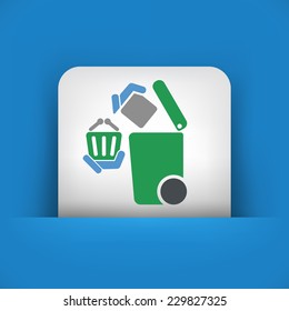 Separate waste collection icon