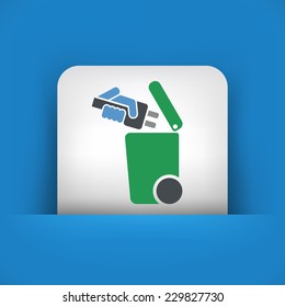 Separate waste collection icon