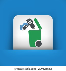 Separate waste collection icon