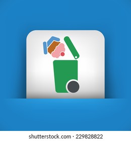 Separate waste collection icon