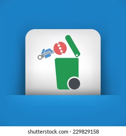 Separate waste collection icon