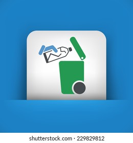 Separate waste collection icon