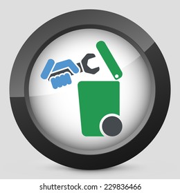 Separate waste collection icon