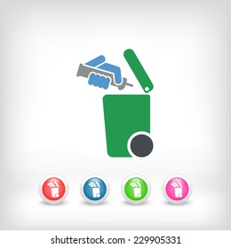 Separate waste collection icon