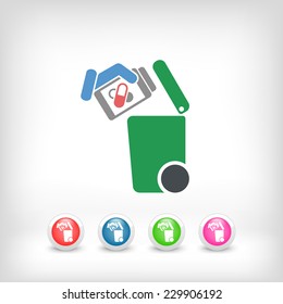 Separate waste collection icon