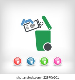 Separate waste collection icon