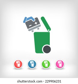 Separate waste collection icon