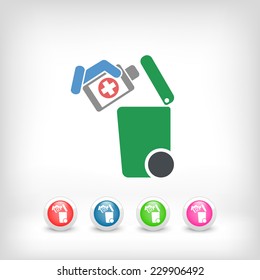 Separate waste collection icon