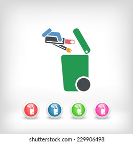 Separate waste collection icon