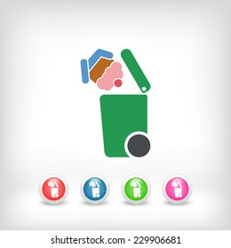 Separate waste collection icon