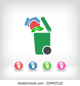 Separate waste collection icon