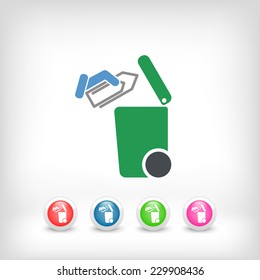 Separate waste collection icon